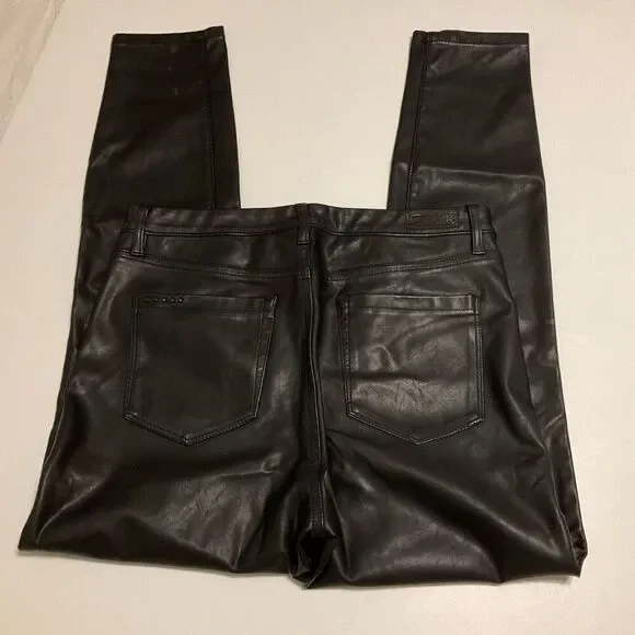Blank NYC Midrise Skinny Faux Leather Pants, Size 29/6-8. Black - Picture 2 of 7